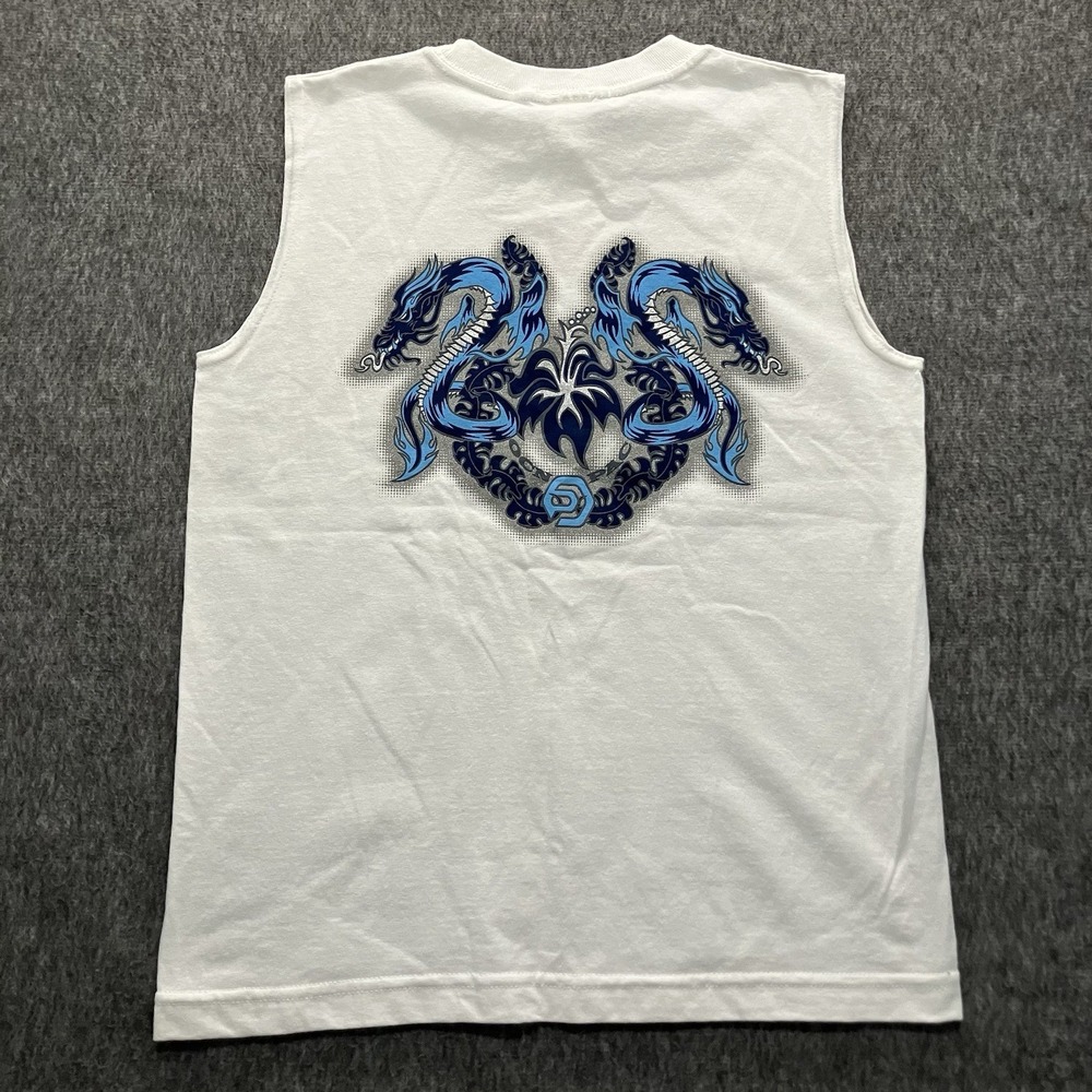 Vintage Ocean Pacific Sea Graphic White Tank Muscle Top Y2K Size M